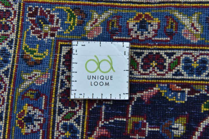 9' 10 x 13' 3 Hand Knotted Kashan Persian Wool Rug