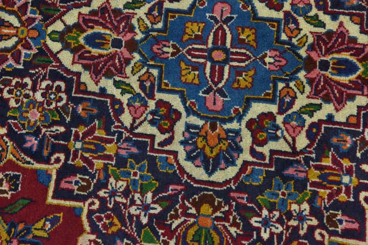9' 7 x 13' 2 Hand Knotted Kashan Persian Wool Rug
