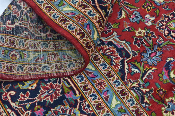 9' 10 x 13' 5 Hand Knotted Kashan Persian Wool Rug