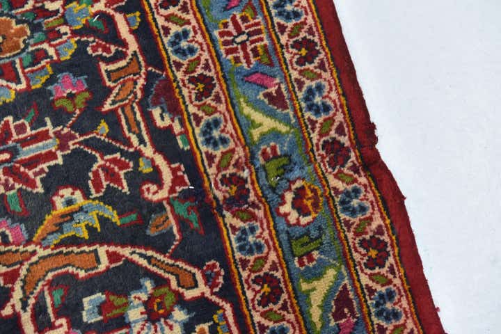 9' 10 x 13' 5 Hand Knotted Kashan Persian Wool Rug