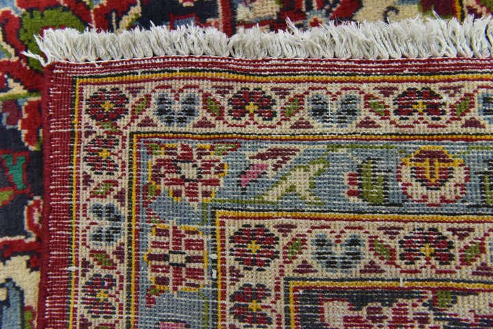 9' 10 x 13' 5 Hand Knotted Kashan Persian Wool Rug