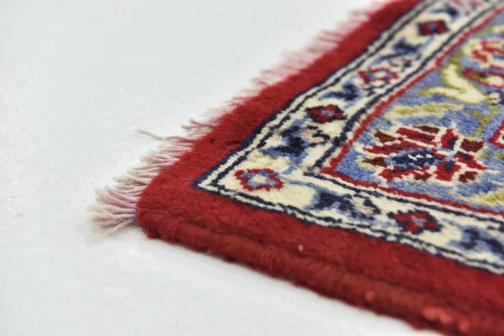 Detail image of 9' 6 x 13' 9 Hand Knotted Kashan Persian Wool Rug