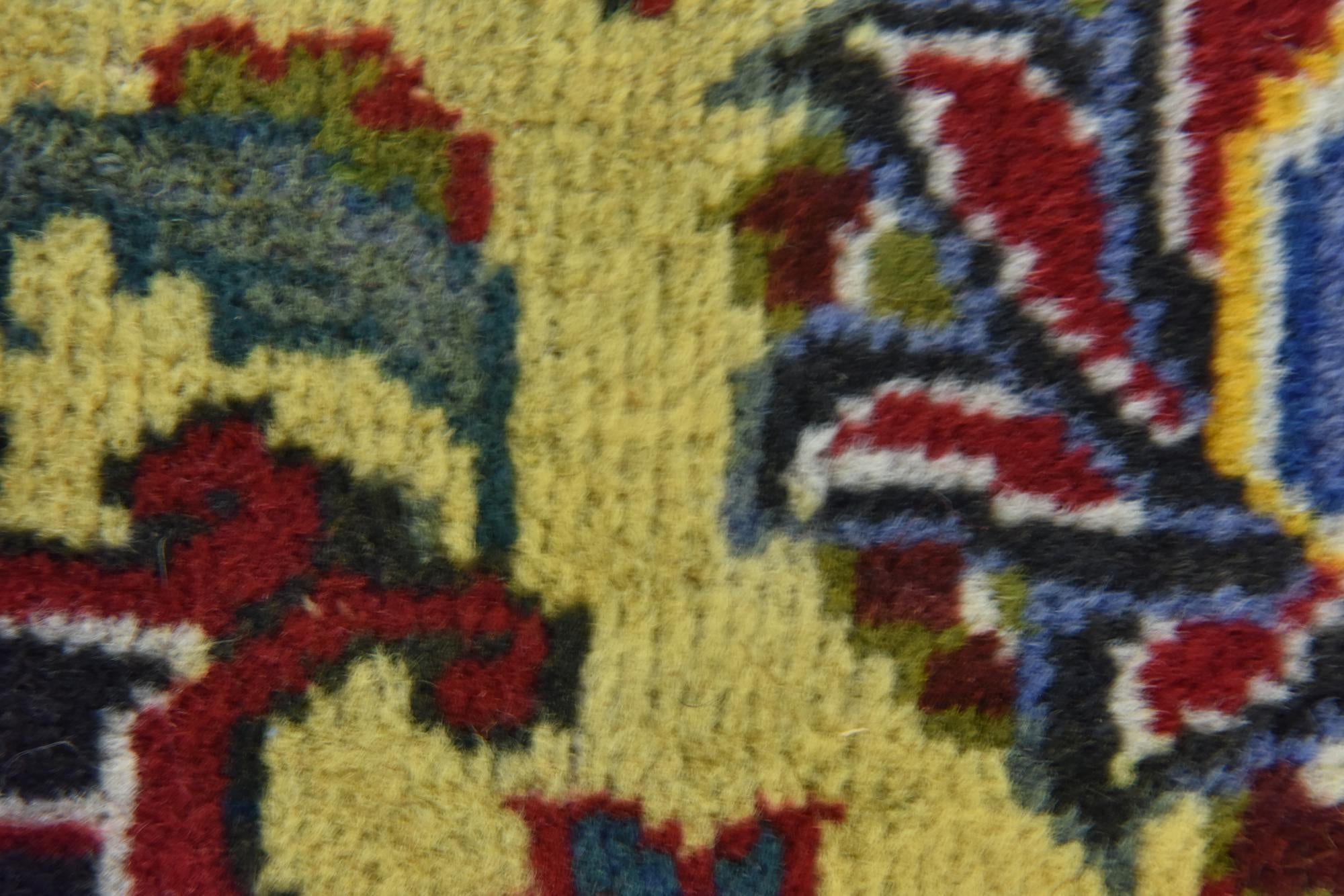 9' 5 x 13' Hand Knotted Kashan Persian Wool Rug