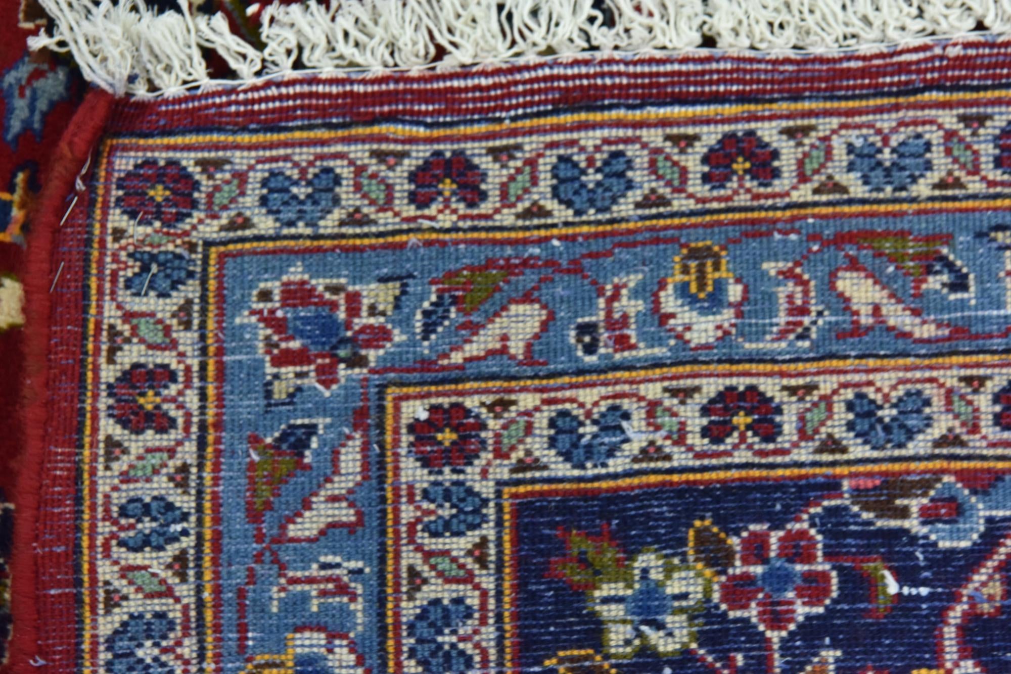 10' x 12' 9 Hand Knotted Kashan Persian Wool Rug