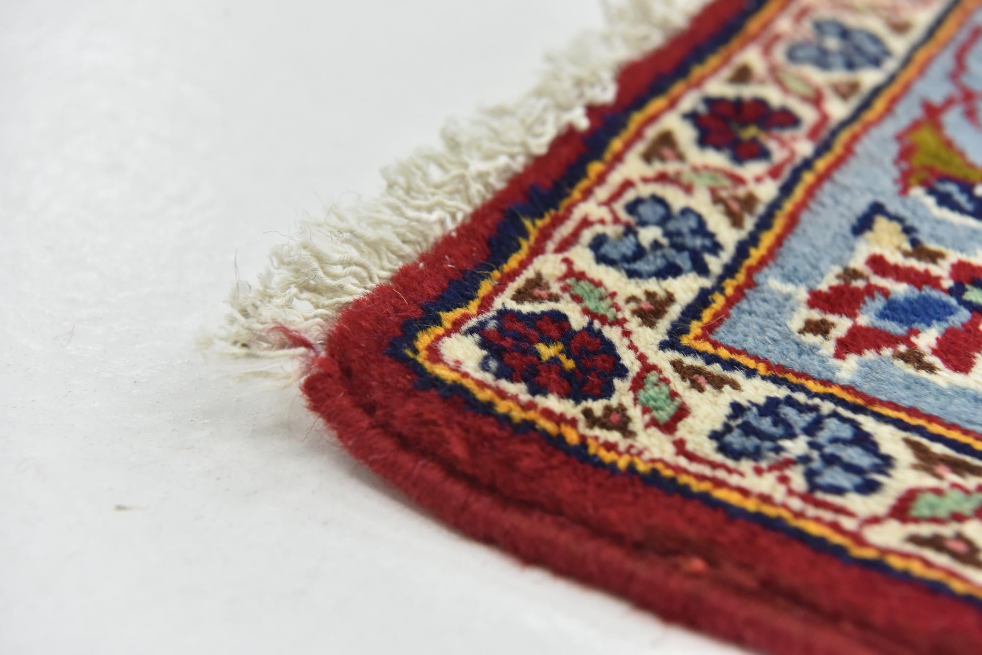 10' x 12' 9 Hand Knotted Kashan Persian Wool Rug