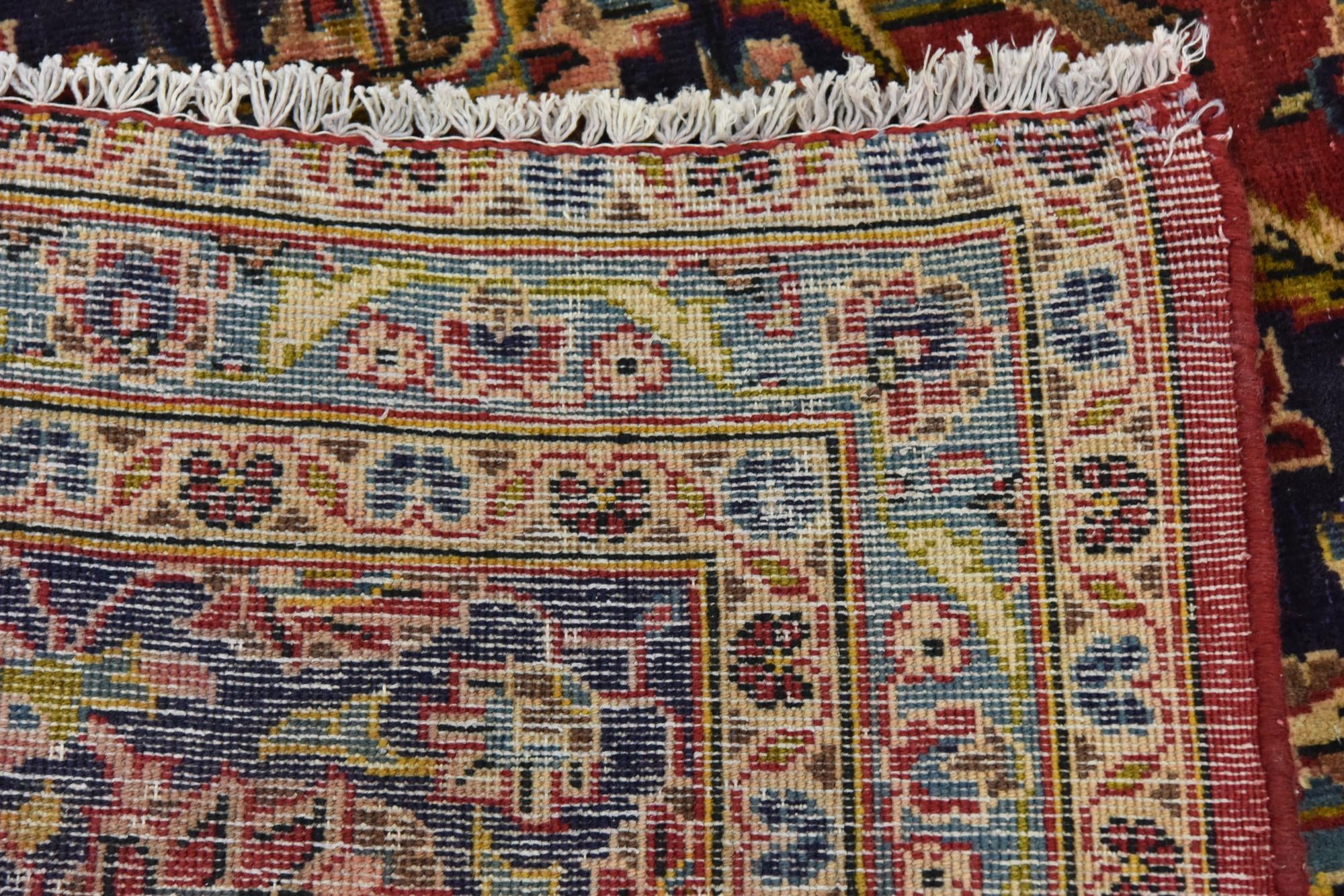 9' 8 x 12' 6 Hand Knotted Kashan Persian Wool Rug