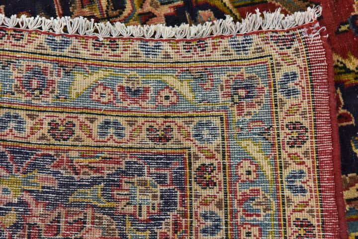 9' 8 x 12' 6 Hand Knotted Kashan Persian Wool Rug