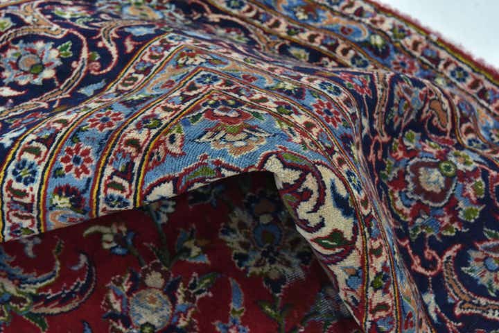 9' 6 x 13' Hand Knotted Kashan Persian Wool Rug