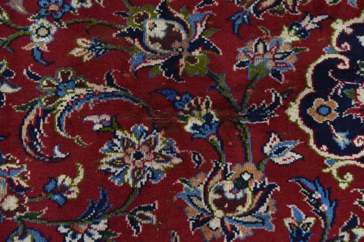 9' 6 x 13' Hand Knotted Kashan Persian Wool Rug