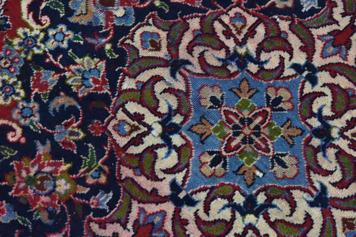 9' 6 x 13' Hand Knotted Kashan Persian Wool Rug