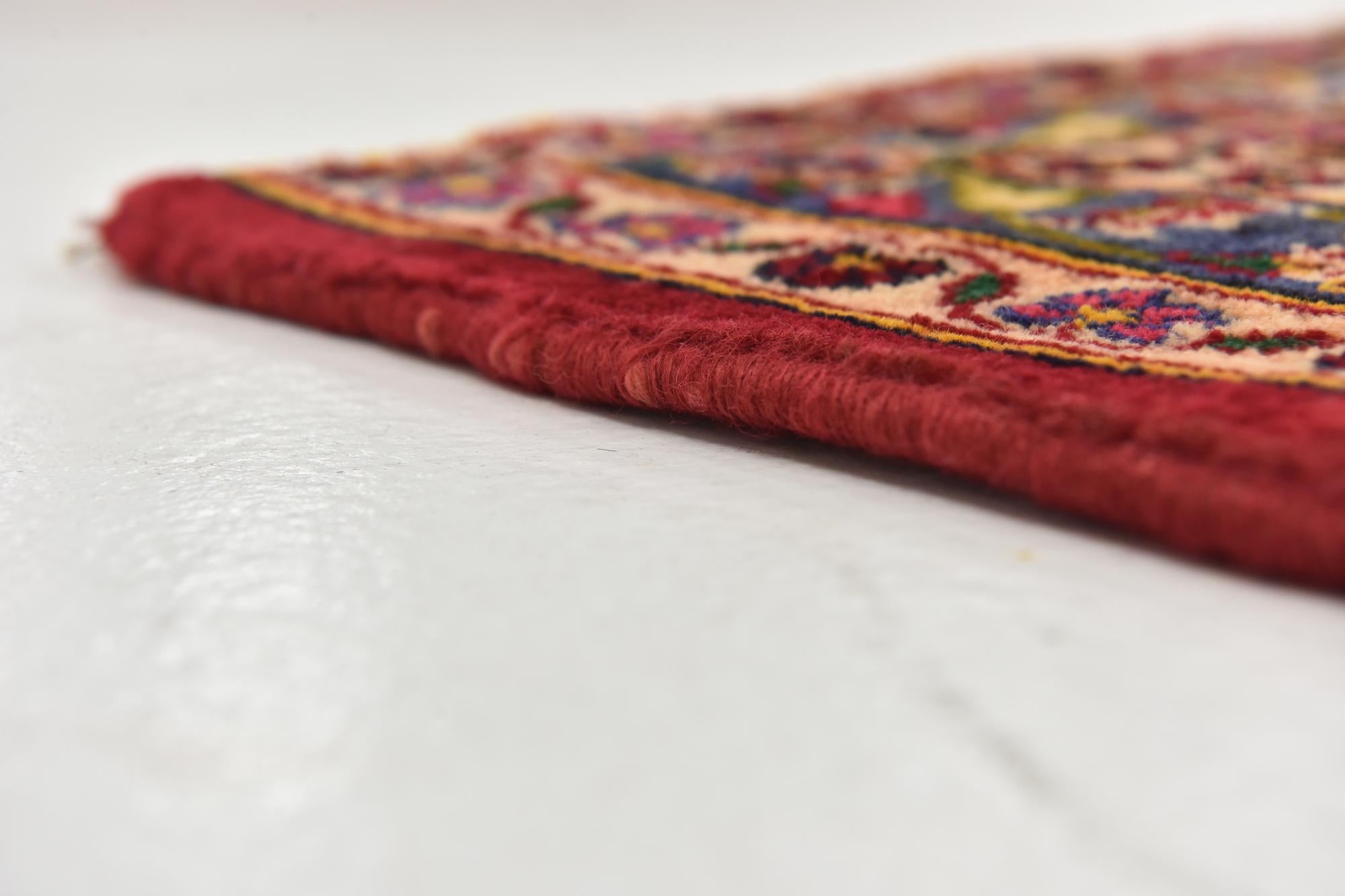 9' 9 x 13' Hand Knotted Kashan Persian Wool Rug