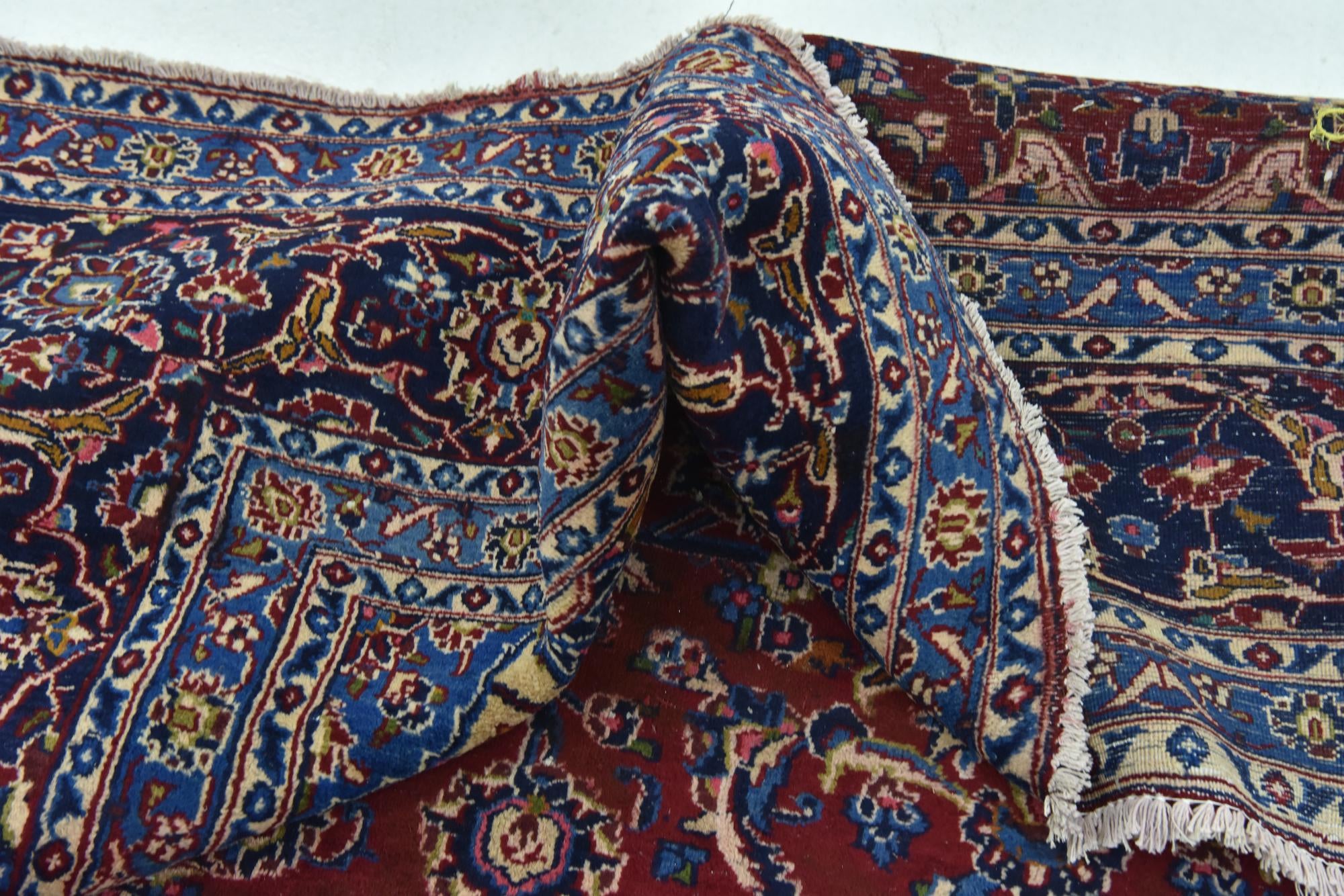 9' 10 x 12' 9 Hand Knotted Kashan Persian Wool Rug