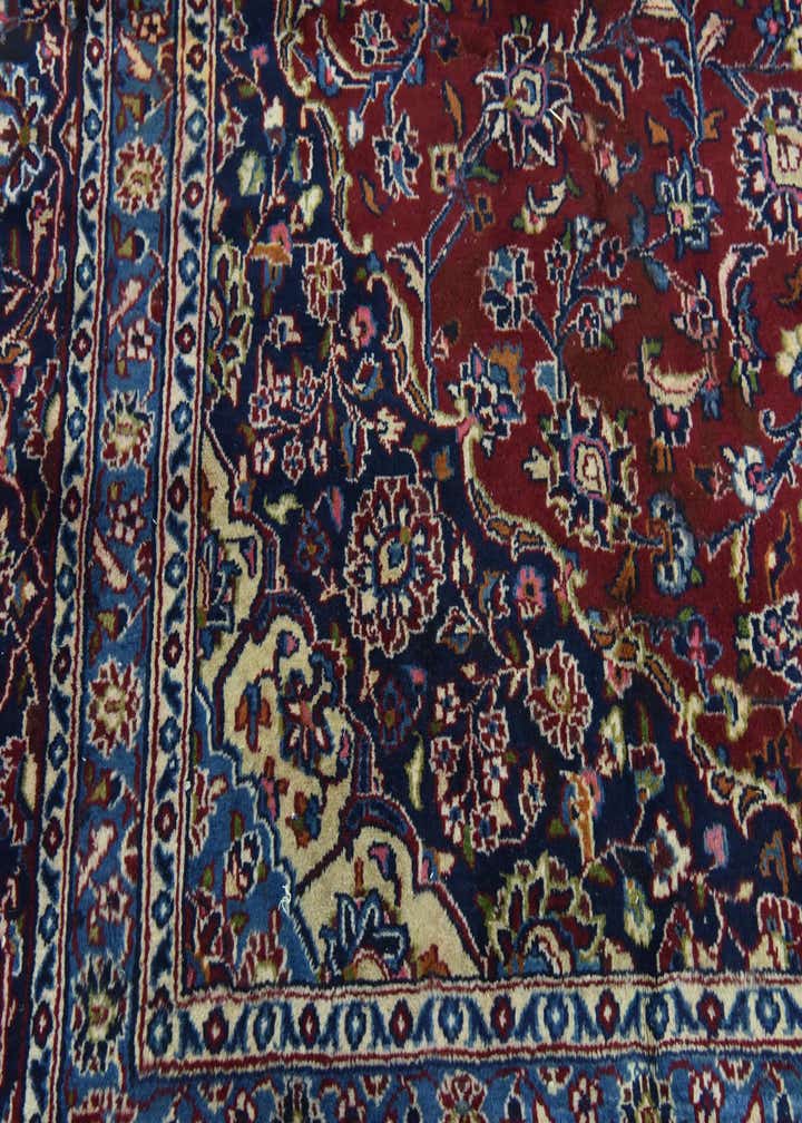 9' 10 x 12' 9 Hand Knotted Kashan Persian Wool Rug