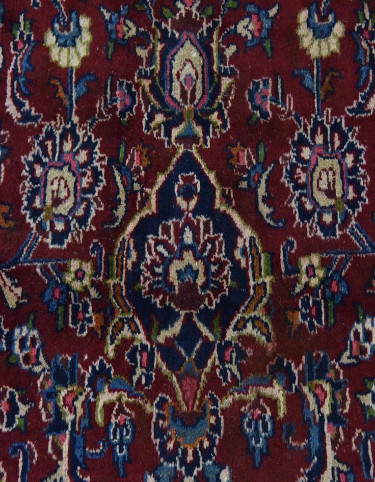 Detail image of 9' 10 x 12' 9 Hand Knotted Kashan Persian Wool Rug