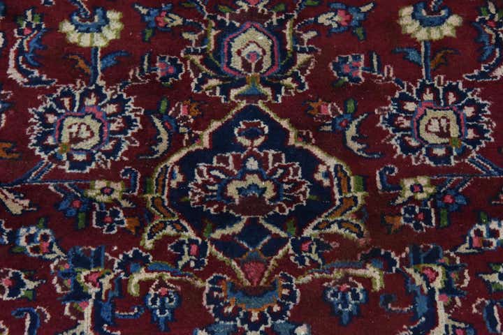 9' 10 x 12' 9 Hand Knotted Kashan Persian Wool Rug