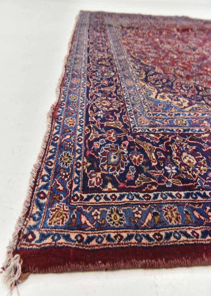 9' 10 x 12' 9 Hand Knotted Kashan Persian Wool Rug