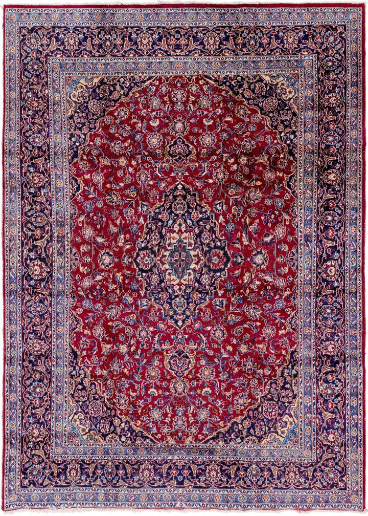 9' 10 x 12' 9 Hand Knotted Kashan Persian Wool Rug