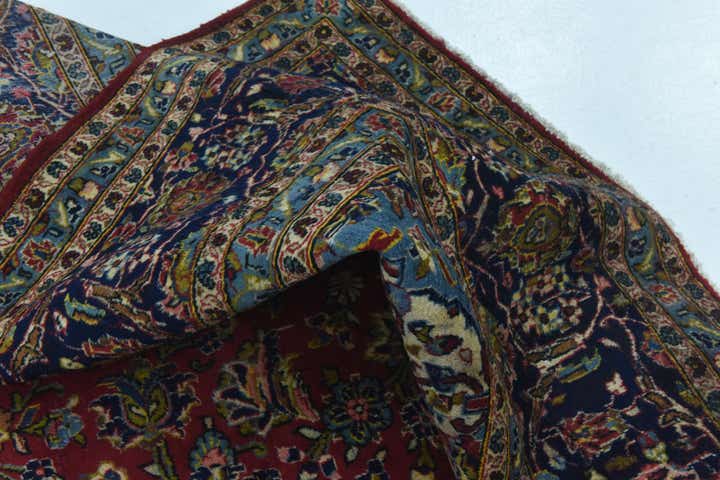 9' 10 x 13' 5 Hand Knotted Kashan Persian Wool Rug