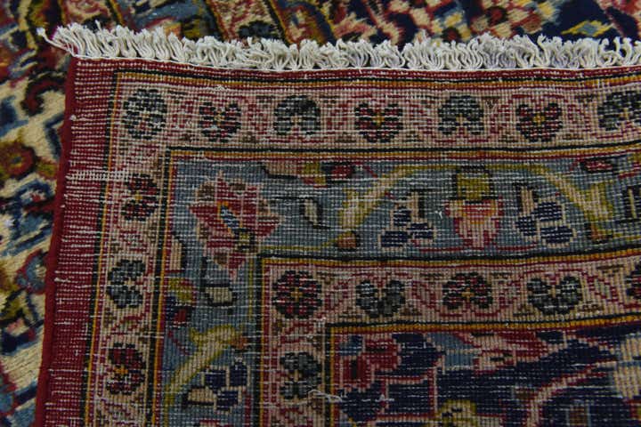 9' 10 x 13' 5 Hand Knotted Kashan Persian Wool Rug