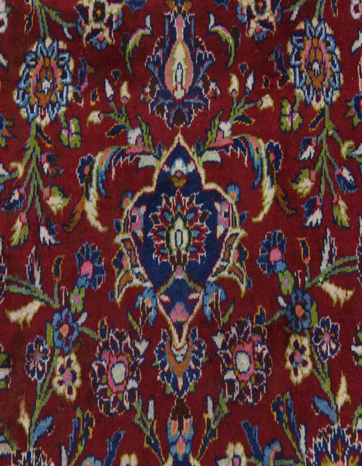 Detail image of 9' 7 x 12' 4  Hand Knotted Kashan Persian Wool Rug