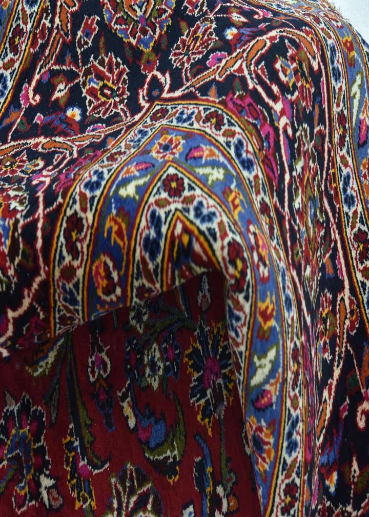 9' 9 x 13' 2 Hand Knotted Kashan Persian Wool Rug