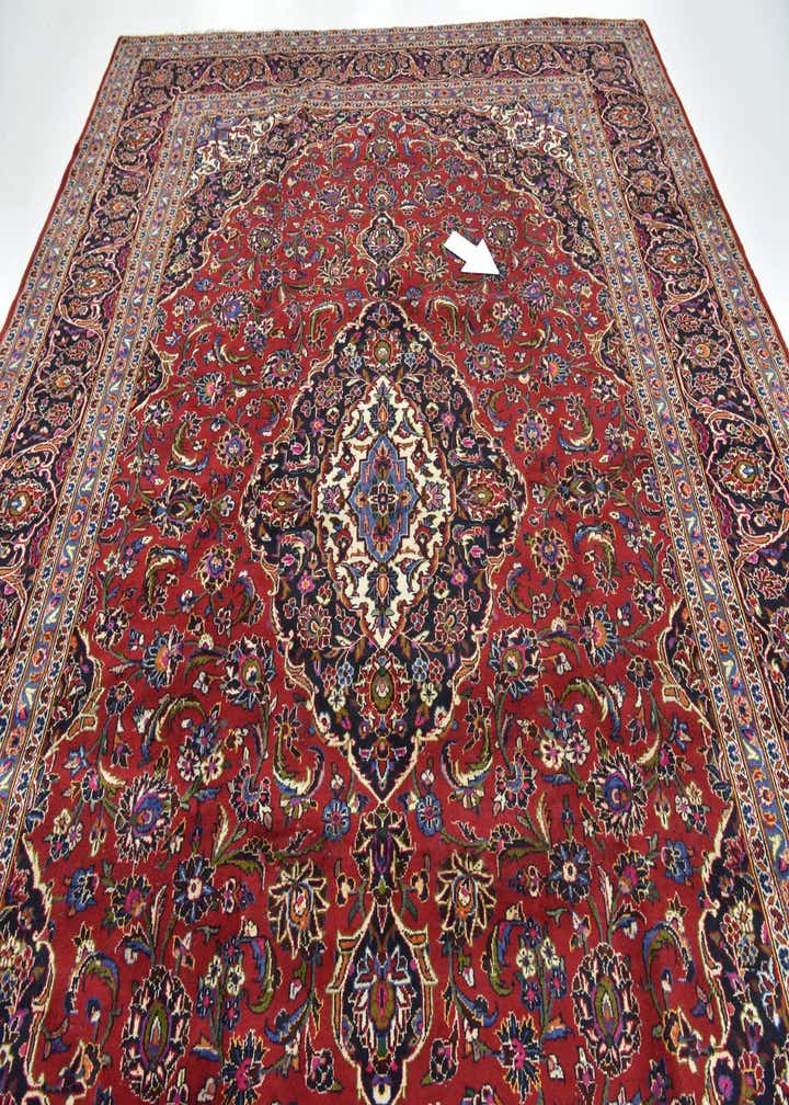 9' 9 x 13' 2 Hand Knotted Kashan Persian Wool Rug
