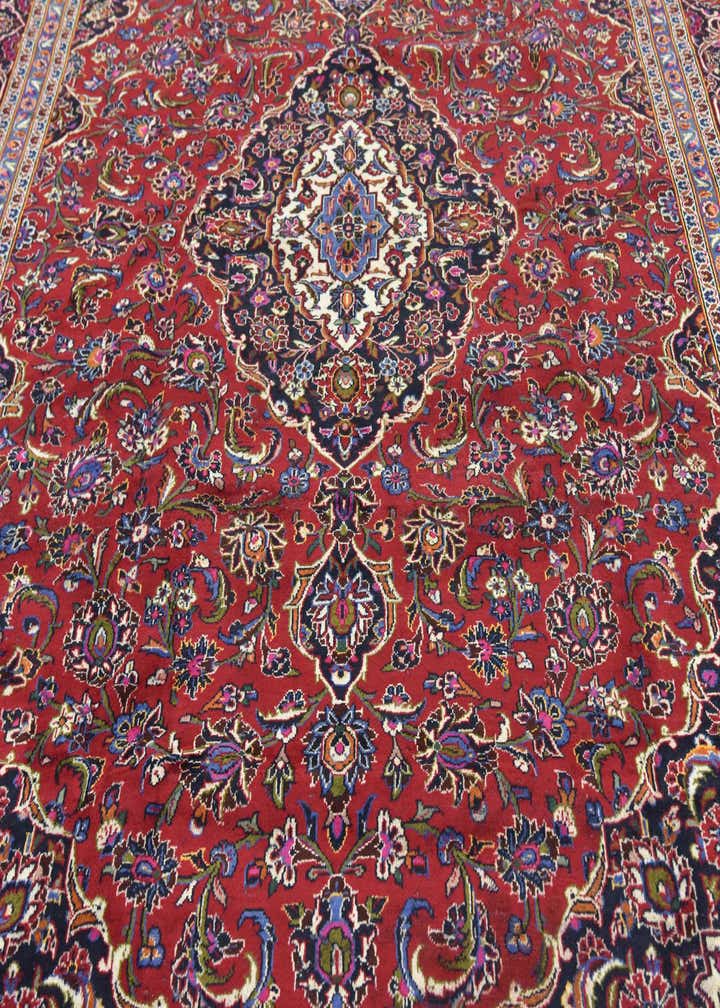 9' 9 x 13' 2 Hand Knotted Kashan Persian Wool Rug