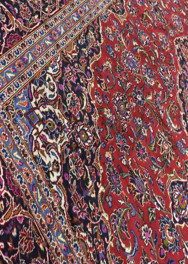 9' 9 x 13' 2 Hand Knotted Kashan Persian Wool Rug