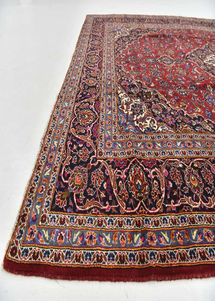 9' 9 x 13' 2 Hand Knotted Kashan Persian Wool Rug