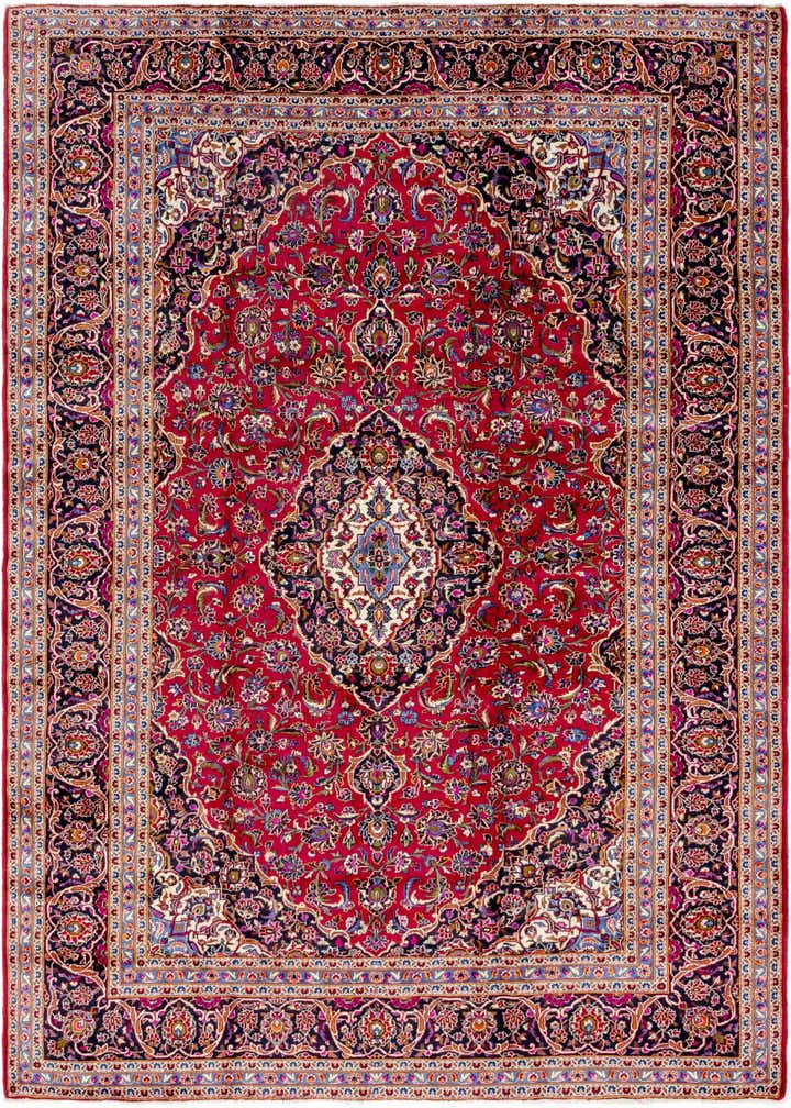 9' 9 x 13' 2 Hand Knotted Kashan Persian Wool Rug