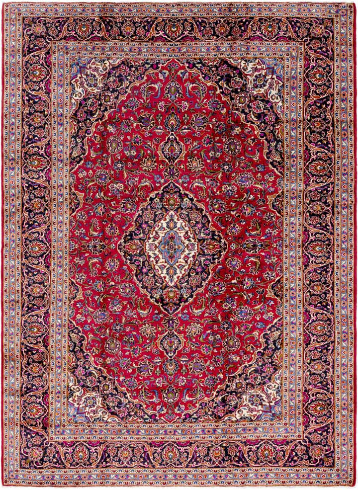 9' 9 x 13' 2 Hand Knotted Kashan Persian Wool Rug