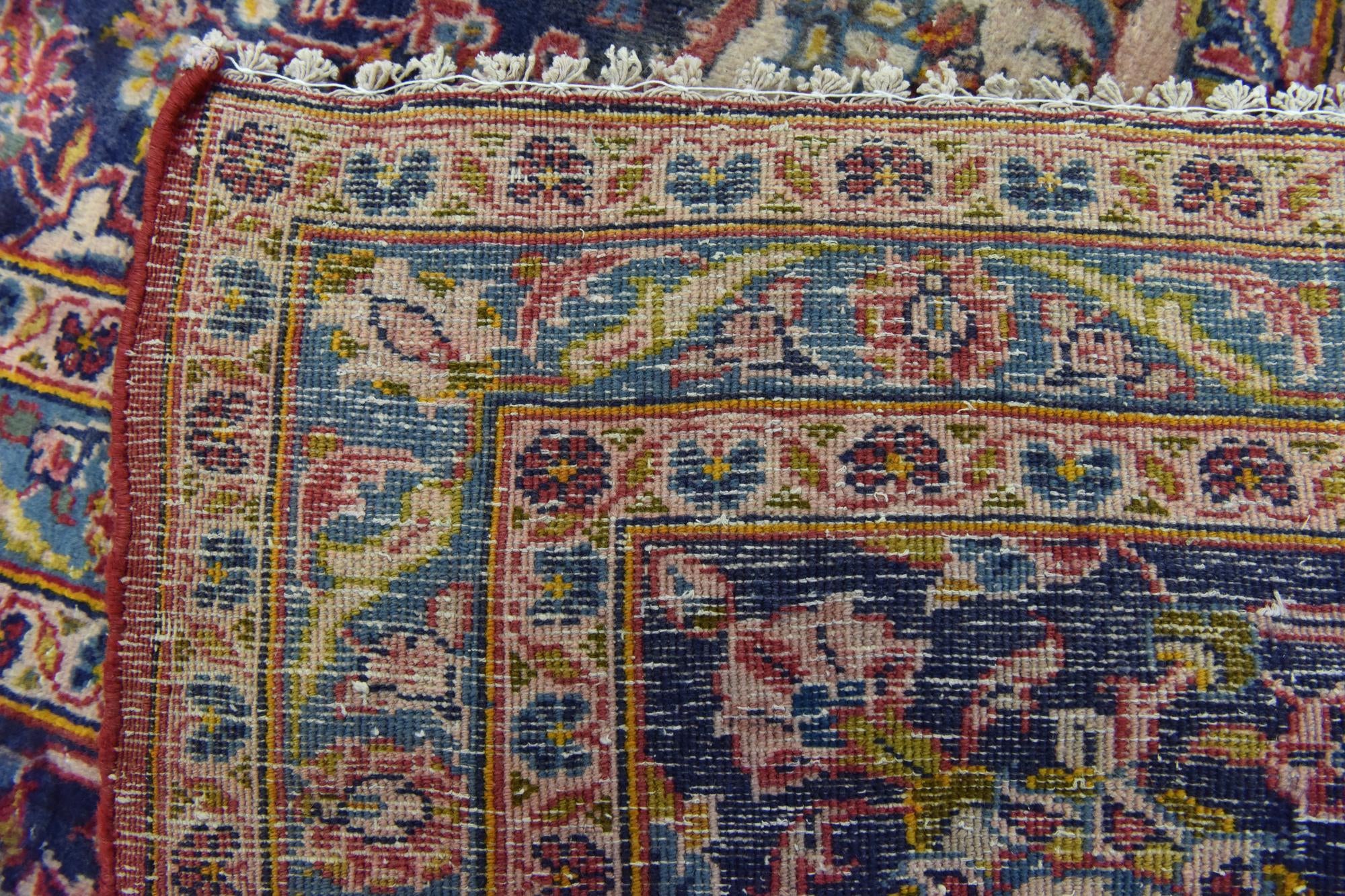 9' 8 x 13' 2 Hand Knotted Kashan Persian Wool Rug