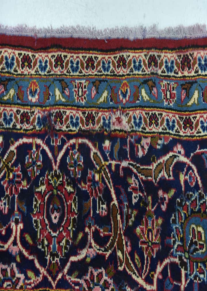 9' 10 x 13' Hand Knotted Kashan Persian Wool Rug