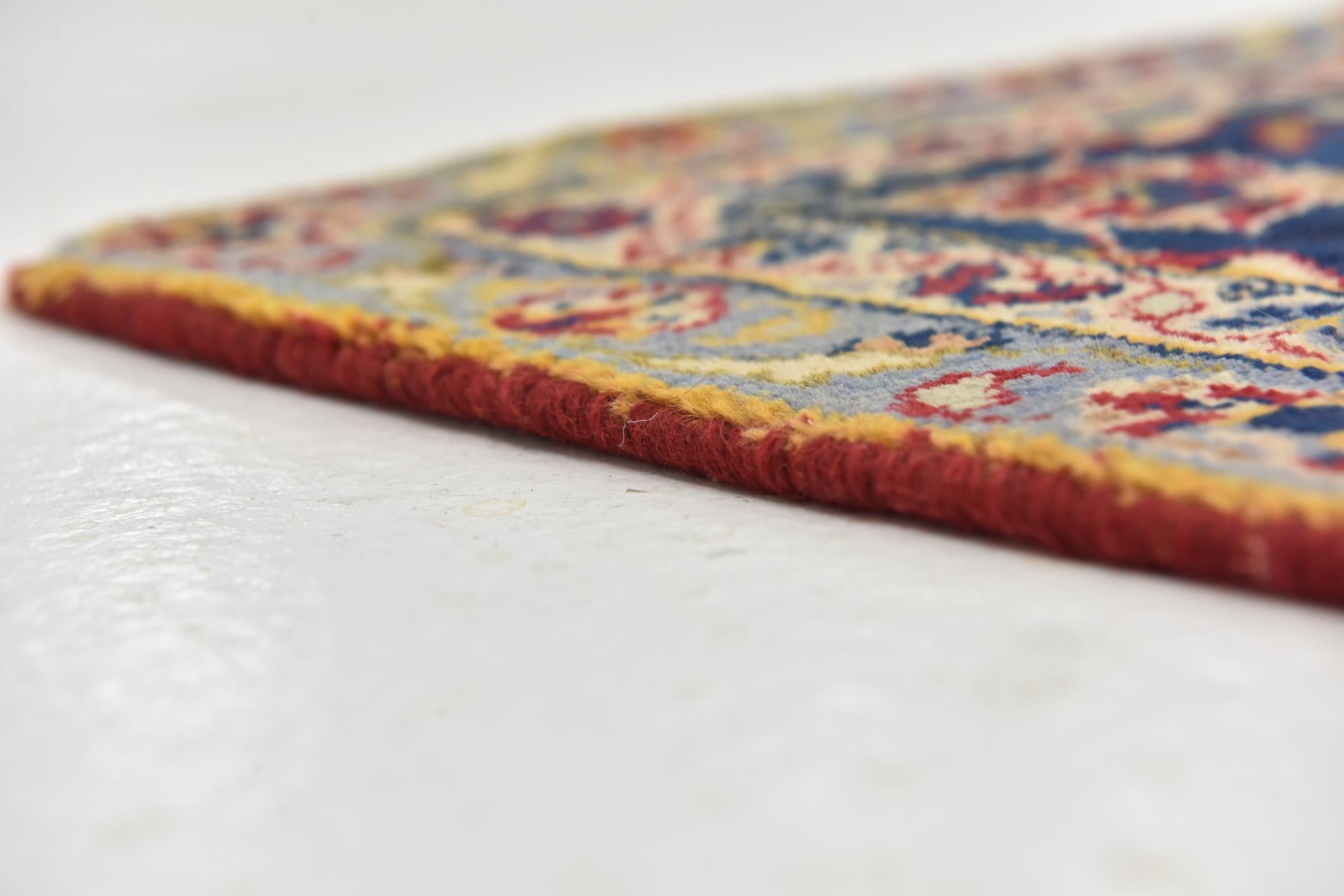 9' 2 x 13' Hand Knotted Kashan Persian Wool Rug