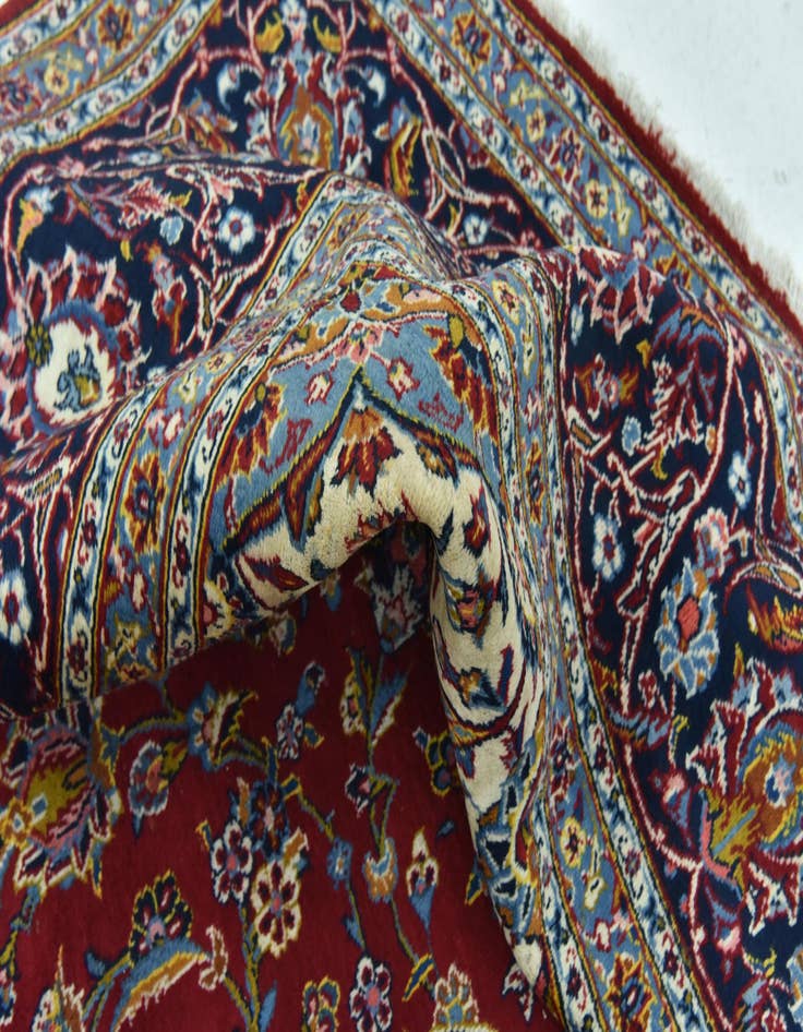 Detail image of 9' 4 x 13' 5  Hand Knotted Kashan Persian Wool Rug