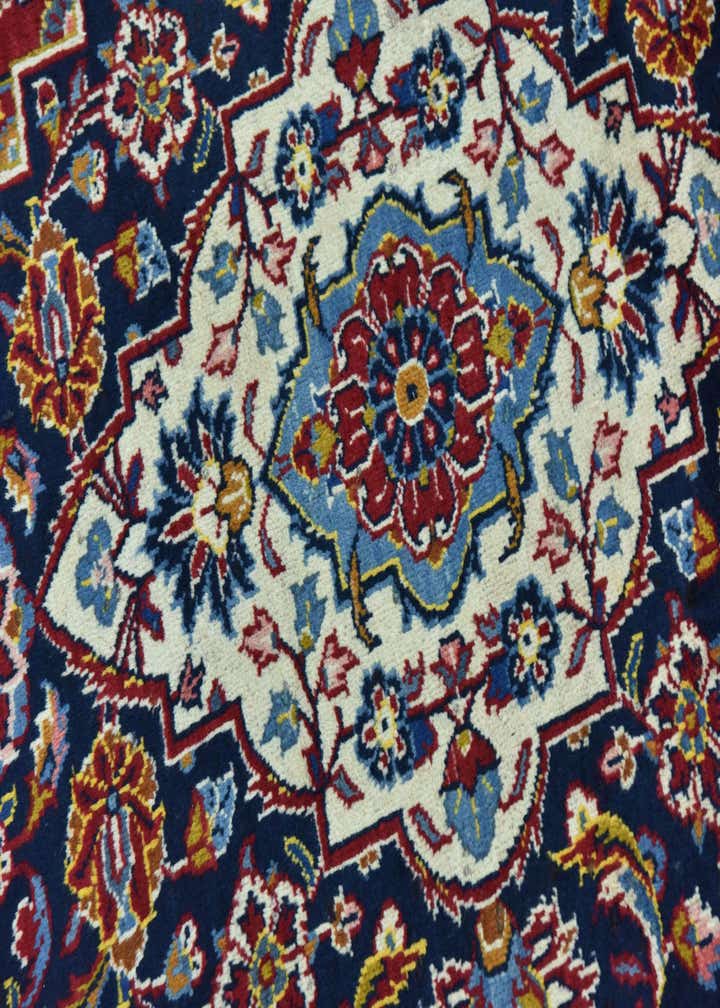9' 4 x 13' 5 Hand Knotted Kashan Persian Wool Rug