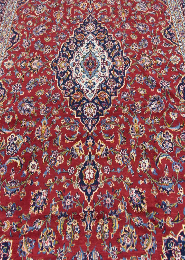 9' 4 x 13' 5 Hand Knotted Kashan Persian Wool Rug