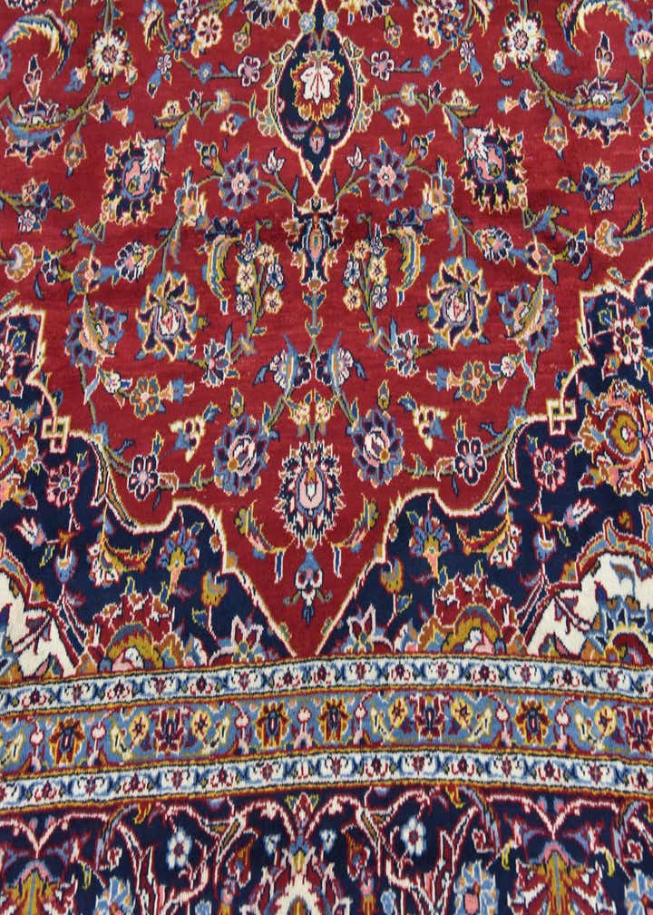 9' 4 x 13' 5 Hand Knotted Kashan Persian Wool Rug