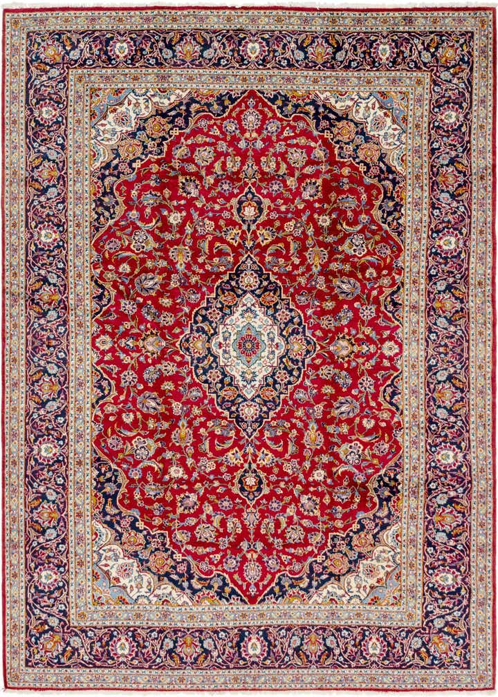 9' 4 x 13' 5 Hand Knotted Kashan Persian Wool Rug