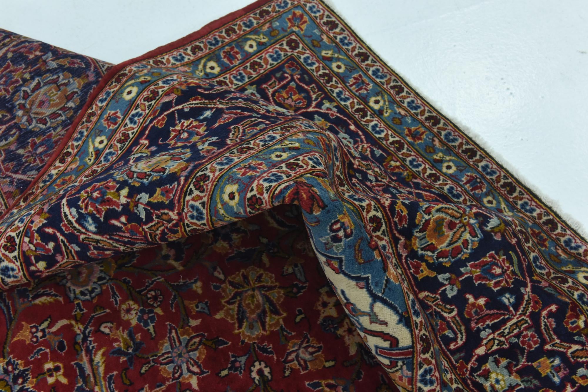 9' 9 x 13' Hand Knotted Kashan Persian Wool Rug
