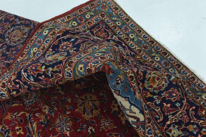 9' 9 x 13' Hand Knotted Kashan Persian Wool Rug