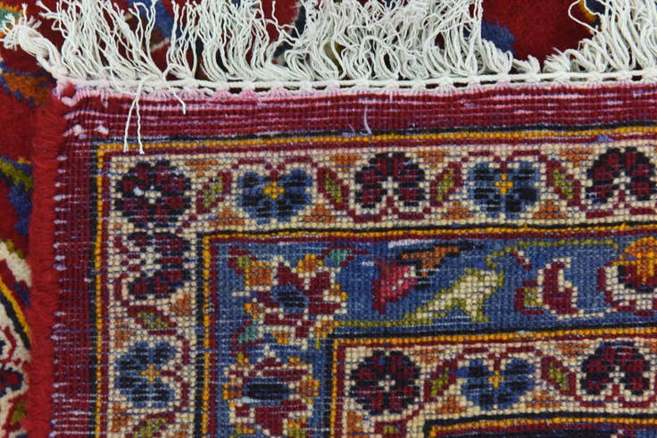 Detail image of 9' 6 x 13' 4 Hand Knotted Kashan Persian Wool Rug