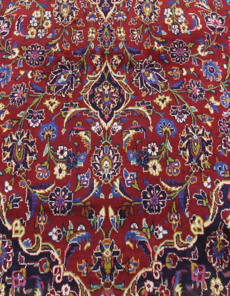 Detail image of 9' 6 x 13' 4 Hand Knotted Kashan Persian Wool Rug