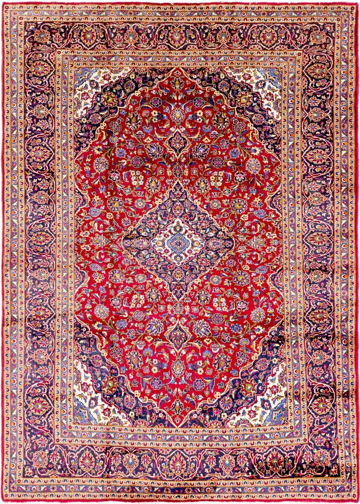 9' 6 x 13' 4 Hand Knotted Kashan Persian Wool Rug
