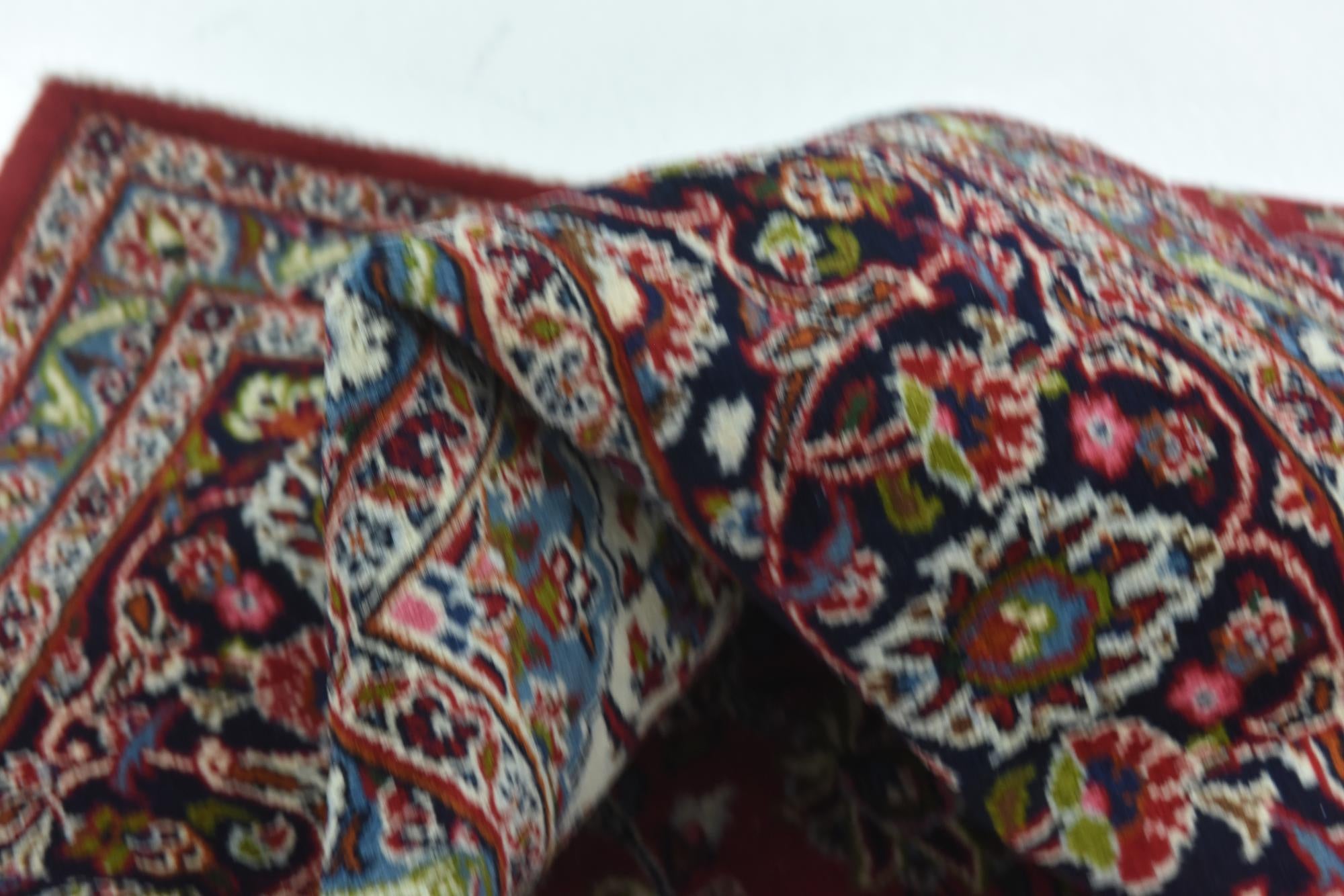 9' 8 x 12' 7 Hand Knotted Kashan Persian Wool Rug