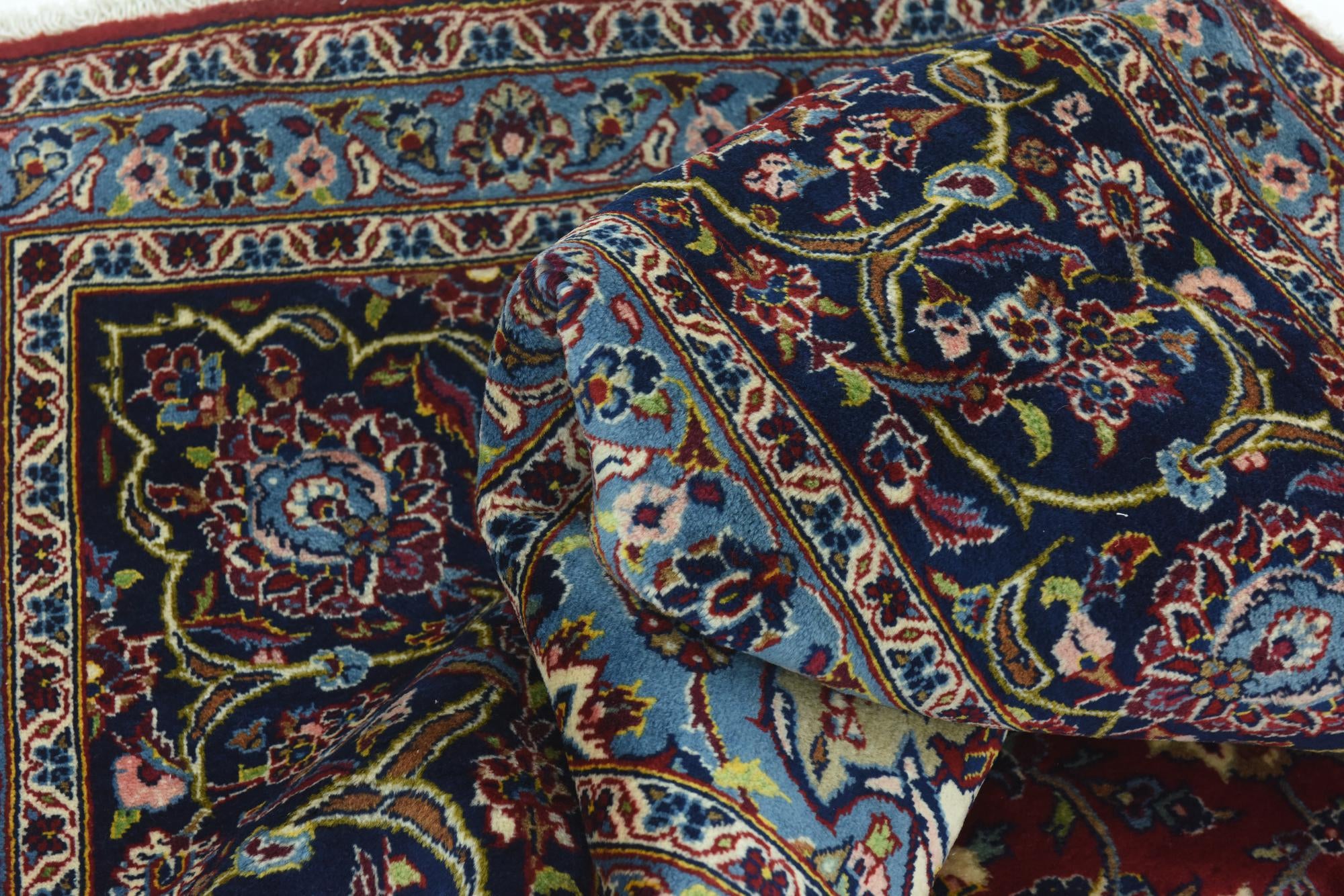 9' 9 x 13' 2 Hand Knotted Kashan Persian Wool Rug