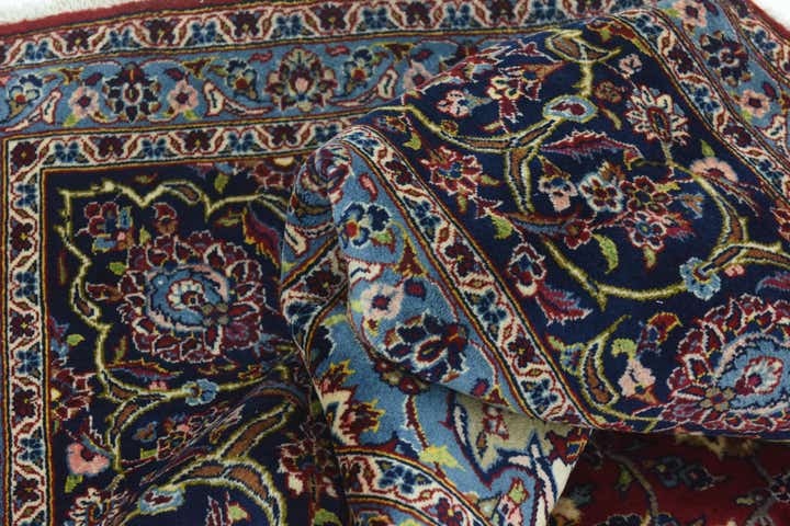 9' 9 x 13' 2 Hand Knotted Kashan Persian Wool Rug
