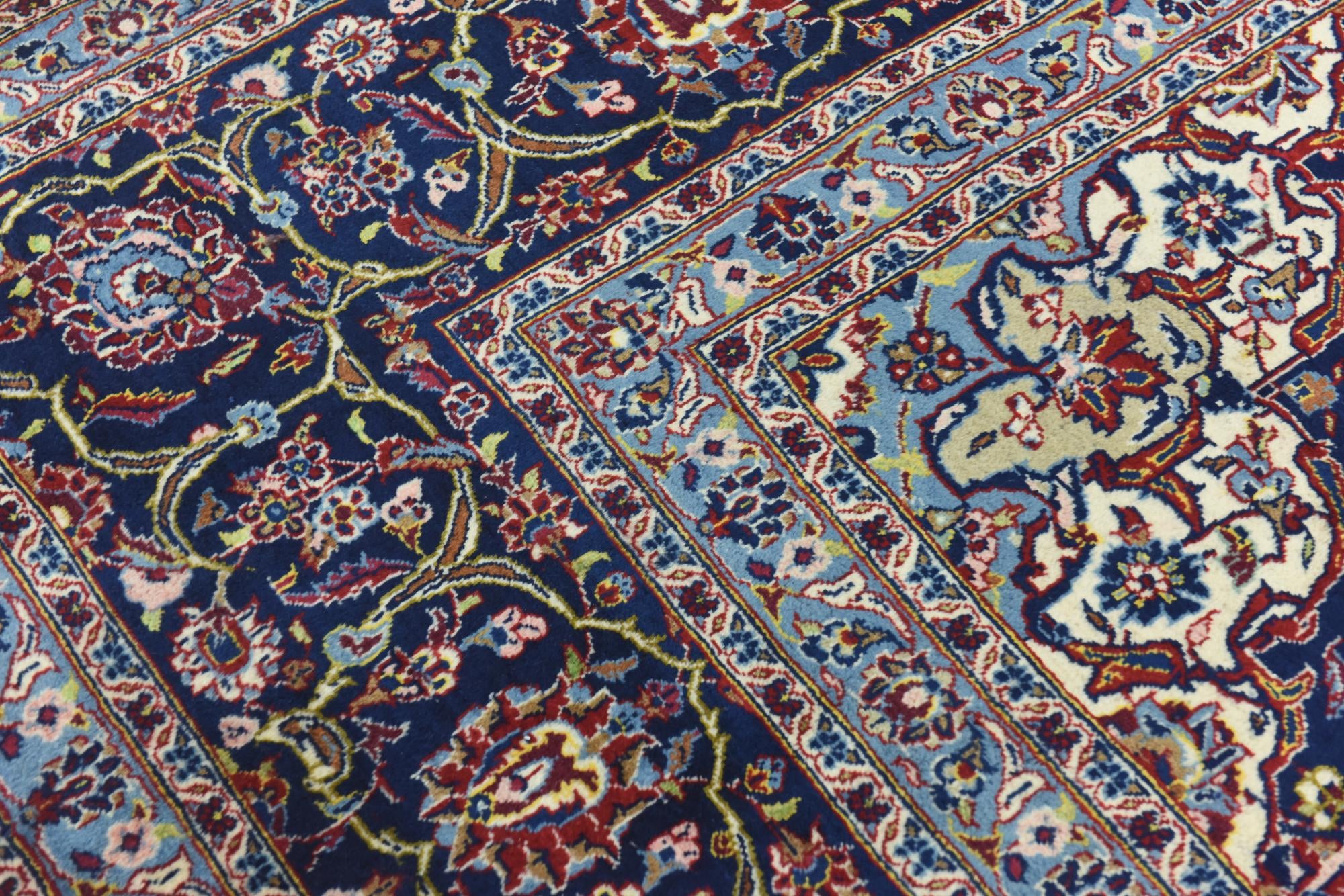 9' 9 x 13' 2 Hand Knotted Kashan Persian Wool Rug