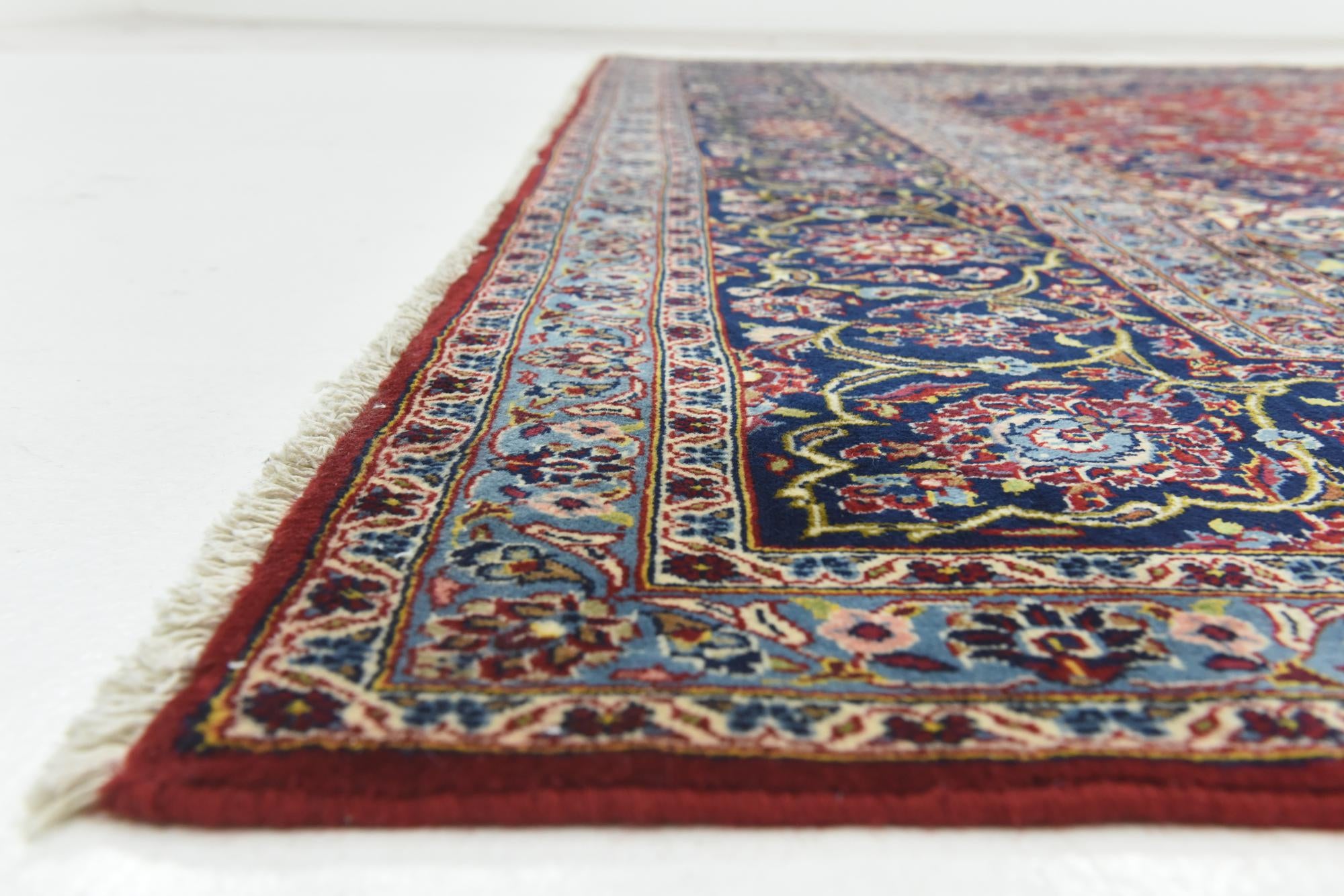 9' 9 x 13' 2 Hand Knotted Kashan Persian Wool Rug