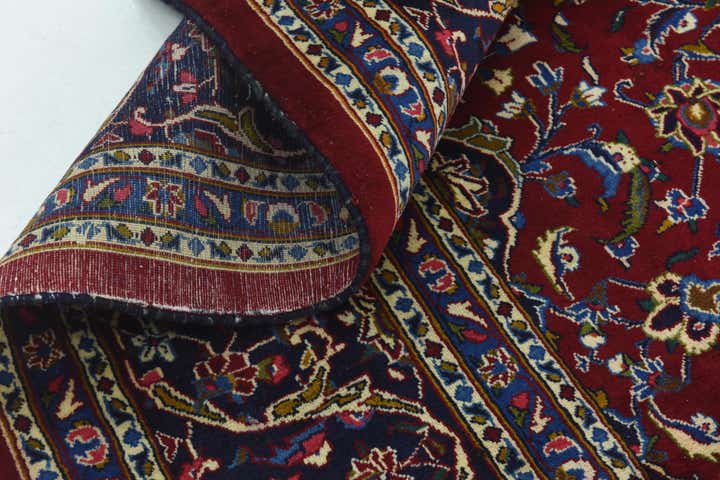 9' 10 x 12' 10 Hand Knotted Kashan Persian Wool Rug